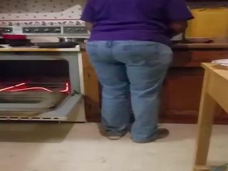 Aunt in Jeans candid